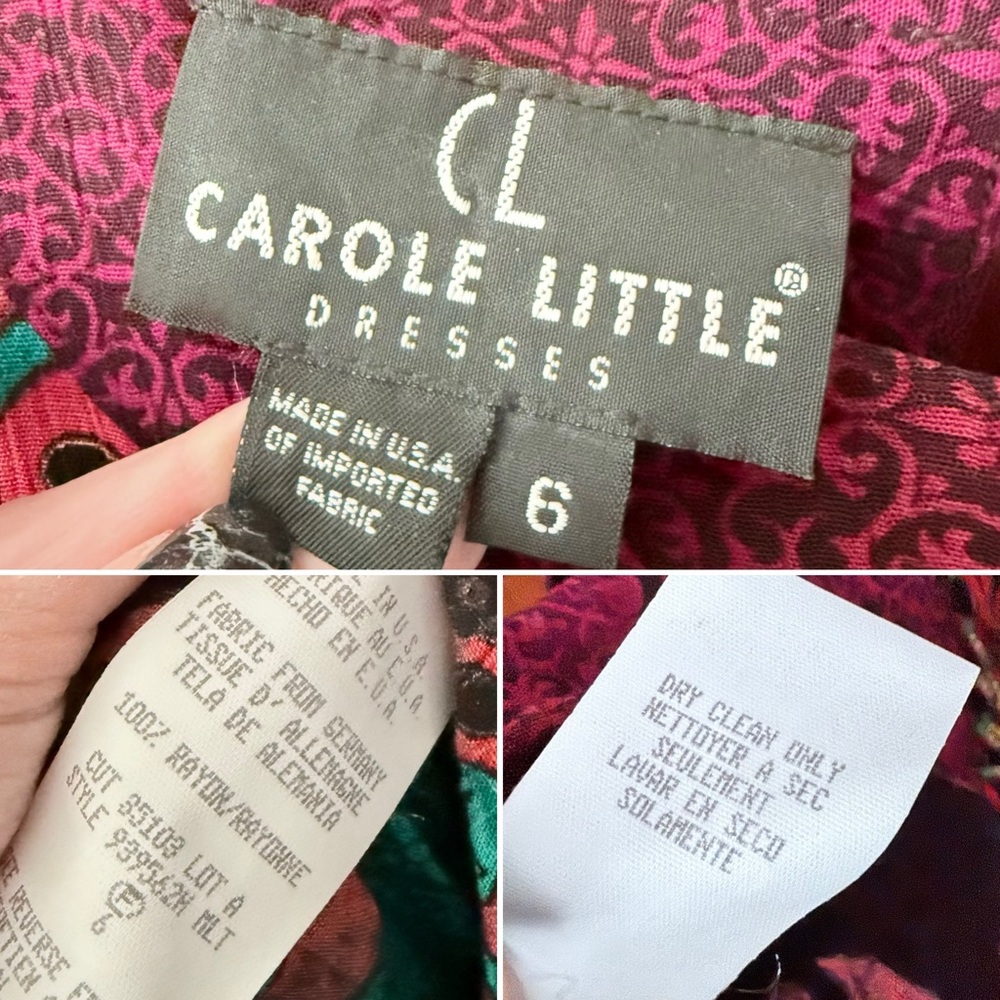 Vintage 1990s Carole Little Boho Maxi Dress - Picture 9 of 9